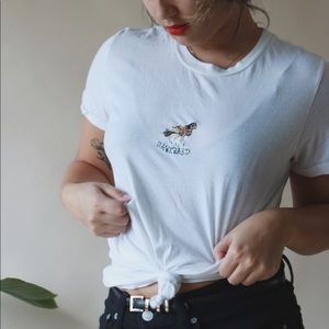 *Urban Outfitters* “Hawkward” White T-Shirt